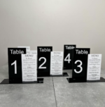 Acrylic Table Numbers and menus